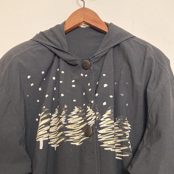 Vintage Duffle Coat Womens 8 Cream Wool Overcoat Nylon Shell 3 in 1 Cottagecore - Picture 11 of 15